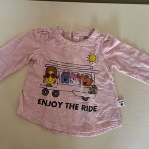 GAP Mr.Man and Little Miss Pink Long Sleeve Tee